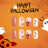 Flytonn-Halloween Nails 24Pcs Clown Grim Reaper Mask Man False Nails Halloween dark horror weird Tomie Press on Nails For Women and Girls Holiday Gifts