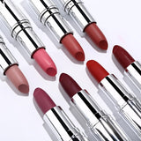 Flytonn- 8 Colors Matte Lipstick Waterproof Long Lasting Velvet Sexy Non Sticky Cup Moisturizing Red Lipstick Women Lips Makeup Cosmetic