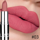 Flytonn- 8 Colors Matte Lipstick Waterproof Long Lasting Velvet Sexy Non Sticky Cup Moisturizing Red Lipstick Women Lips Makeup Cosmetic