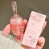 Flytonn Lovely Honey Pot Lip Oil Fresh Fruit Lip Balm Long Lasting Moisturizing Clear Lip Oil Liquid Lipstick Lipgloss Makeup Cosmetics