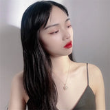 Flytonn Korean Fashion Whirlpool Pearl Necklace for Woman Girl Clavicle Chain Pendant Necklace Valentine's Day Gift Party Luxury Jewelry