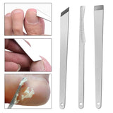 Flytonn- Ingrown Nail Manicure Tools Stainless Steel Toenail Scraper Feet Nail Cuticle Pusher Knife Set Dead Skin Remover Files Foot Care