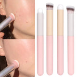 Flytonn- Wet and Dry Dual-use Makeup Brush Soft Mushroom Head Concealer Cream Smudge Brushes Puff Lip Brush Professional Makeup Tools