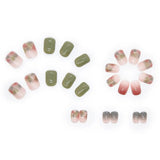 Flytonn- Multi-color Smudged Light Luxury Waterproof High-quality Manicure False Nails Wearable Nail With Wearing Tool