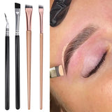 Flytonn- Professional Eyebrow Eyeliner Brushes Soft Angled Blade Thin Flat Contouring Brow Eye Liner Makeup Brush Women Eyes Makeup Tools