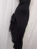 Flytonn-Valentines Gift party dress Sexy High Low Black Strapless Vacation Dress Birthday Dresses Fly0038