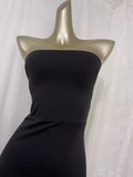 Flytonn-Valentines Gift party dress Sexy High Low Black Strapless Vacation Dress Birthday Dresses Fly0038