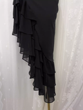 Flytonn-Valentines Gift party dress Sexy High Low Black Strapless Vacation Dress Birthday Dresses Fly0038