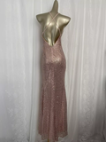 Flytonn-Valentines Gift party dress Sexy Sheath Spaghetti Straps Sequin Long Vacation Dress Birthday Dresses Fly0071