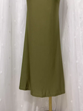 Flytonn-Valentines Gift party dress Simple Sheath Halter Green Long Vacation Dress Birthday Outfits Fly008