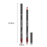 FLYTONN-12Pcs/Set Waterproof Pencil Lipstick Set Pen Matte Lip Liner Long Lasting Makeup Pens Easy to Wear Non-stick Cup Cosmetics Kits