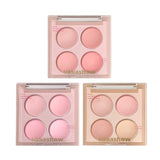 Flytonn Korean Blush Pallete Expansive Color Brightening Face Contouring Shadow Blusher Long-lasting Tint Cheek Korean Makeup Cosmetics