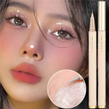 Flytonn- Matte Glitter Eyeliner Pencil Waterproof Diamond Pearl Champagne Brighten Silkworm Shadow Highlighter Eyeliner Pen Eyes Makeup