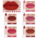 Flytonn 15Color Lipstick Lip Makeup Sexy Woman Velvet Matte Lipgross Tint for Lips Long Lasting Waterproof Non-stick Cup Lip Cosmetics