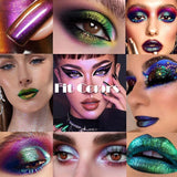 Flytonn 6 Color Shiny Metallic Glossy Face Decorating Liquid Eyeshadow Lipgloss Metallic Lipstick Optical Chameleons Eye Glitter Pigment