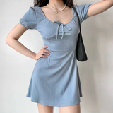 FLYTONN-spring summer dress Vacation photography outfits Maribel Puff Sleeve Dress ~