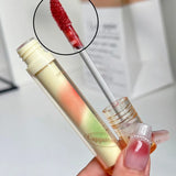 Flytonn 1pc Gradient Tube Mirror Water Lip Gloss Moisturizing Sexy Red Lip Tint Waterproof Liquid Lipstick Lip Makeup Korean Cosmetics