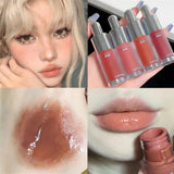 Flytonn- Jelly Lip Gloss Mirror Water Liquid Lipstick Moisturizing Lasting Non-stick Cup Lips Glaze Waterproof Women Lips Makeup Cosmetic