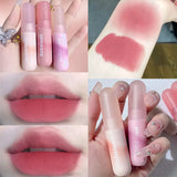 Flytonn- 6 Colors Capsule Mousse Lip Gloss Moisturizing Lasting Velvet Matte Lip Mud  Sexy Nude Red Liquid Lipstick Lips Beauty Cosmetic