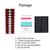 Flytonn- Short Square Head False Nails Press On Nails Top Forms For Nails Coffin Nail Tips Manicure Reusable False Nails Without Box