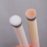 Flytonn- Wet and Dry Dual-use Makeup Brush Soft Mushroom Head Concealer Cream Smudge Brushes Puff Lip Brush Professional Makeup Tools