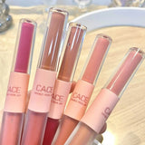 Flytonn- 11Colors Double Head Lip Gloss Matte Velvet Sexy Red Tint Liquid Lipstick Waterproof Mirror Water Lip Glaze Lips Makeup Cosmetic