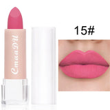 Flytonn 15Color Lipstick Lip Makeup Sexy Woman Velvet Matte Lipgross Tint for Lips Long Lasting Waterproof Non-stick Cup Lip Cosmetics