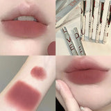 Flytonn- Waterproof Moisturizing Tube Lipstick Retro Rose Matte Lasting Sexy Red Lips Tint Pigmnet 6 Colors Velvet Lip Mud Lips Makeup