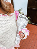 Flytonn-Christmas Thanksgiving Gift New Year's Eve Casual Outfits Sweety Beige One Line Neck Warm Woman Sweater Elegant Lace Up Solid Color Knitted Pullover 2024 New Autumn Female Commuter Wear