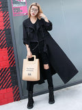 Flytonn-Winter Outfits Christmas Thanksgiving Gift New Year's Eve Outwear Light Loose Solid Trench Coat