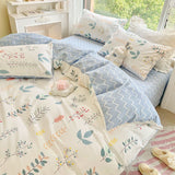 Flytonn-2025 Spring Bedding Set Floral Duvet Cover Set 2025 New Spring Twin Queen Size Girls Boys Flat Sheet Pillowcase No Filler Fashion Home Hotel Bed Linens