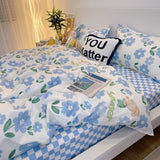 Flytonn-2025 Spring Bedding Set Tulips Duvet Cover Set with Flat Sheet Pillowcases Fashion Twin Double Queen Size Bed Linen Soft Boys Girls Bedding Kit