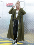 Flytonn-Winter Outfits Christmas Thanksgiving Gift New Year's Eve Outwear Light Loose Solid Trench Coat