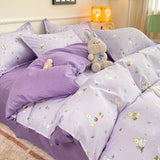 Flytonn-2025 Spring Bedding Set Cute Dinosaur Bedding Set Ins Style Boys Girls Duvet Cover No Filler Pillowcases Flat Sheet Single Queen Size New Bed Linens