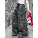 Flytonn-Camouflage Jeans Women Y2K Hip Hop Vintage High Waisted Jeans Straight Streetwear Casual Loose Large Size Wide Leg Denim Pants