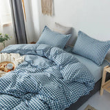 Flytonn-2025 Spring Bedding Set Checkerboard Bedding Set No Comforter Quilt Duvet Cover Pillowcase Flat Sheet Single Queen Size Polyester Bedclothes