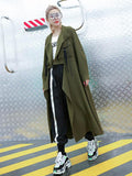 Flytonn-Winter Outfits Christmas Thanksgiving Gift New Year's Eve Outwear Light Loose Solid Trench Coat