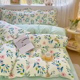 Flytonn-2025 Spring Bedding Set Fashion Bedding Set No Filler Full Queen Size Duvet Cover Flat Sheet Pillowcase Kids Adults Soft Comforter Cover