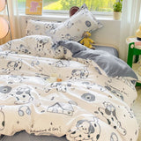 Flytonn-2025 Spring Bedding Set Fashion Bedding Set No Filler Full Queen Size Duvet Cover Flat Sheet Pillowcase Kids Adults Soft Comforter Cover