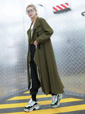 Flytonn-Winter Outfits Christmas Thanksgiving Gift New Year's Eve Outwear Light Loose Solid Trench Coat