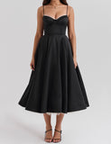 Flytonn- ‘Mademoiselleâ€?Black Tulle Midi Dress