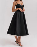 Flytonn- ‘Mademoiselleâ€?Black Tulle Midi Dress