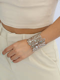 Flytonn-Geometric Hollow Solid Color Bracelet Accessories