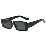 Flytonn-Black Casual Daily Solid Patchwork Sunglasses