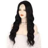 Flytonn-Black Casual Solid Patchwork Wigs