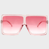 Flytonn-Red Sexy Street Gradual Change Leopard Patchwork Sunglasses