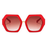 Flytonn-Red Fashion Casual Solid Patchwork Sunglasses