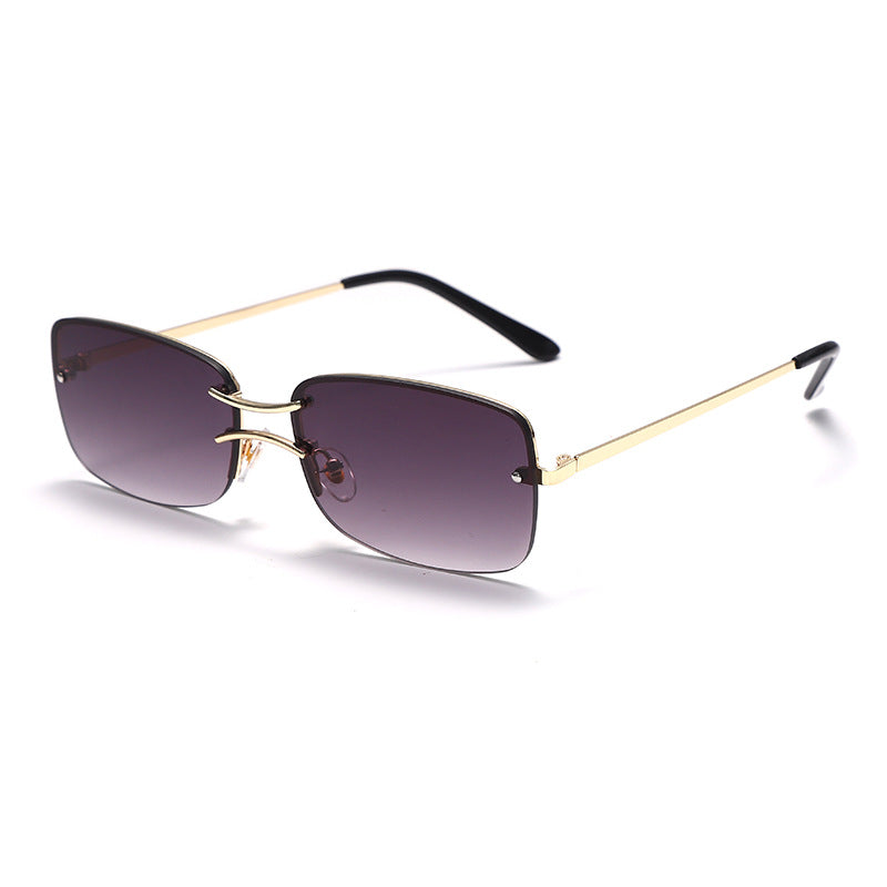 Flytonn-Black Gray Fashion Casual Solid Patchwork Sunglasses