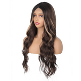 Flytonn-Black Casual Solid Patchwork Wigs