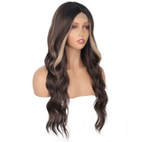 Flytonn-Black Casual Solid Patchwork Wigs